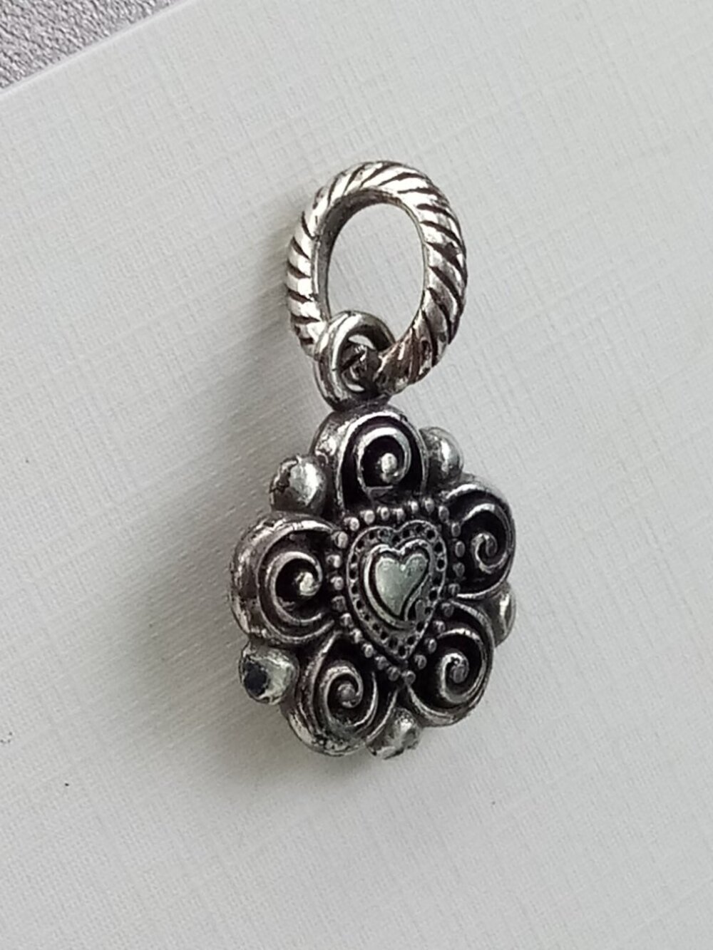 Brighton Silver Heart Charm pretty   red - Picture 2 of 2